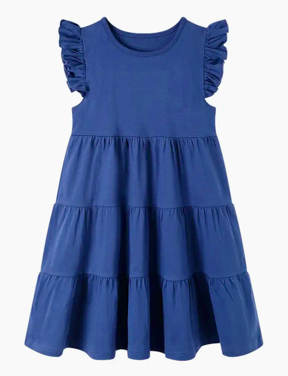 Navy Blue Flutter Dress
