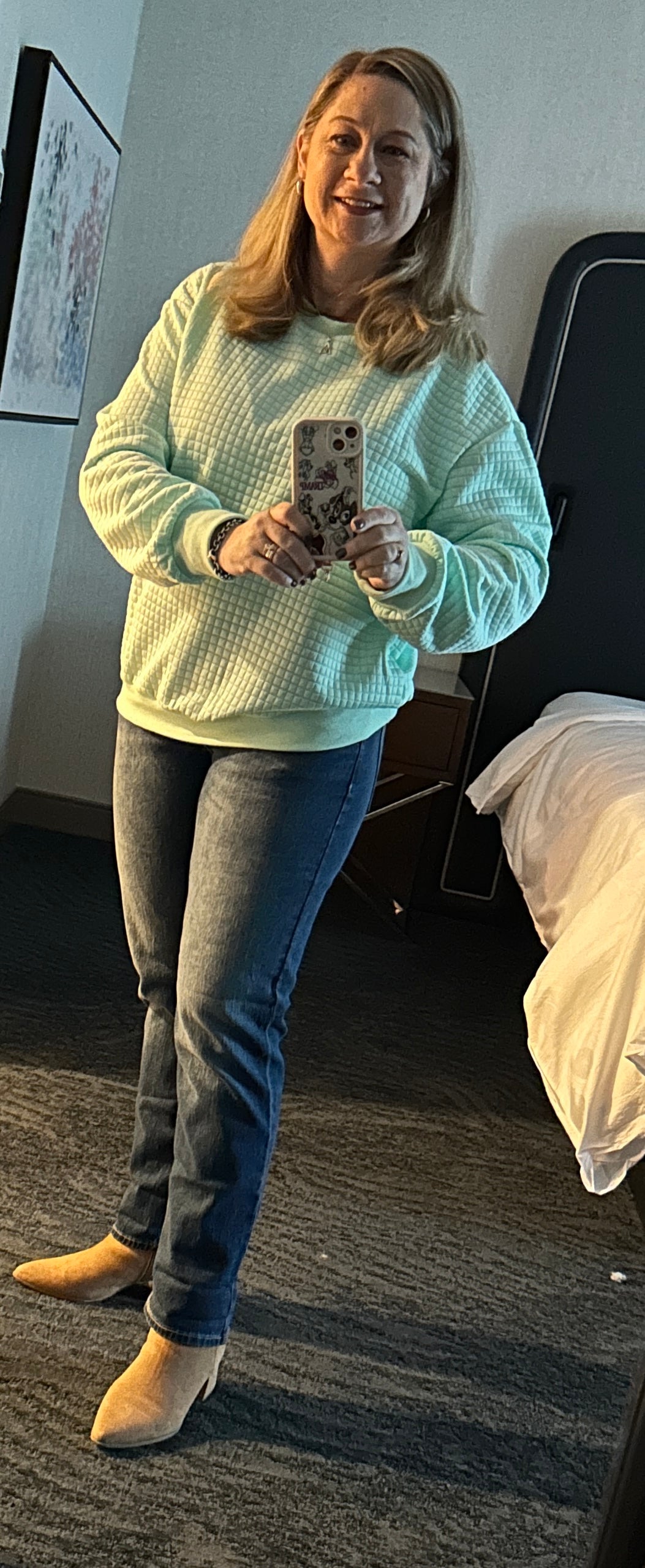 Mint Waffle Sweater