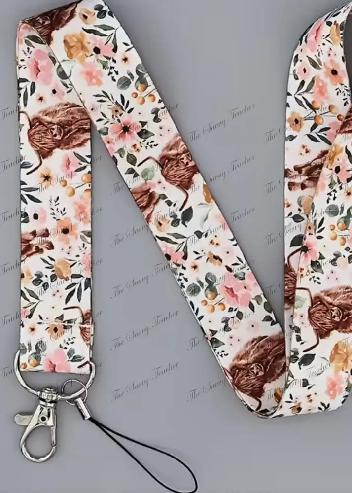 Cows and flowers phonestrap - Phone Strap
