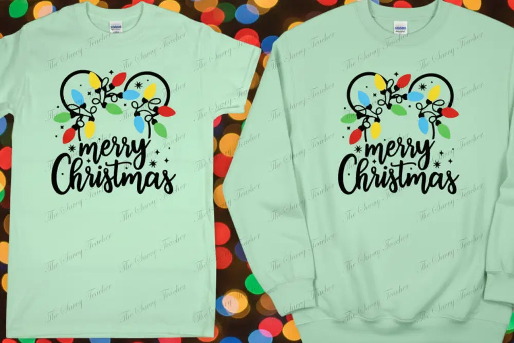 Mickey Christmas Lights - youth xs / t-shirt - sweatshirt