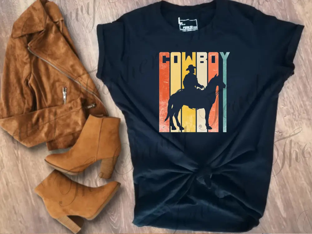 Retro Cowboy - small - t-shirt