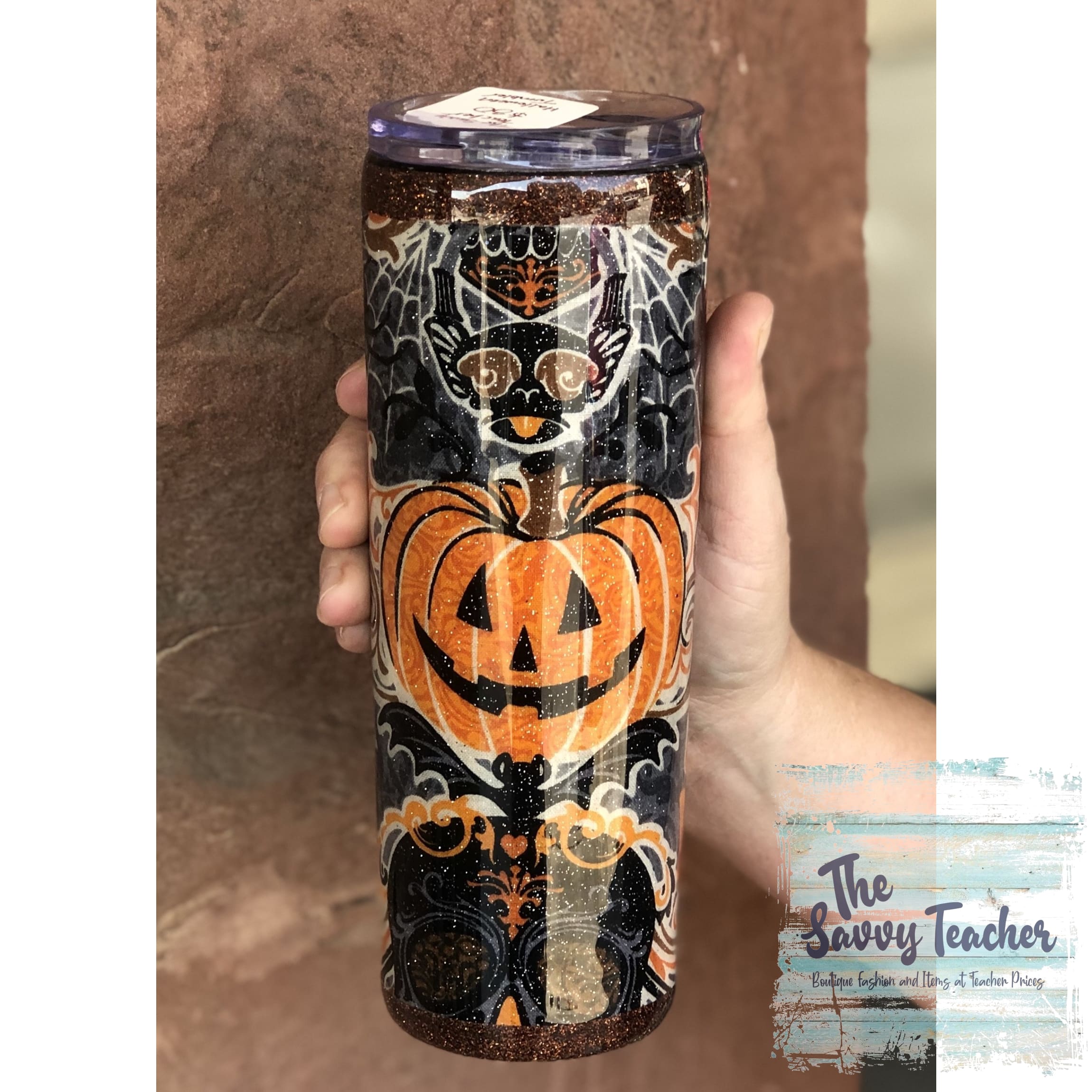 Halloween Tumbler/October Aesthetic/Floral Skull/Funny Tumbler/Blue Skull  Tumbler/Cute Tumbler/Insulated Tumbler with Straw