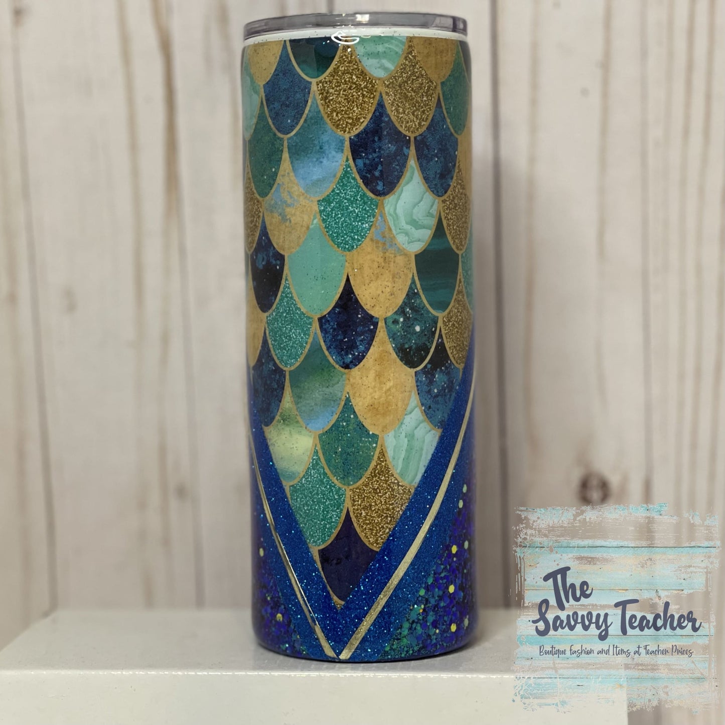 Peacock Mermaid 24oz Tumbler - Tumblers