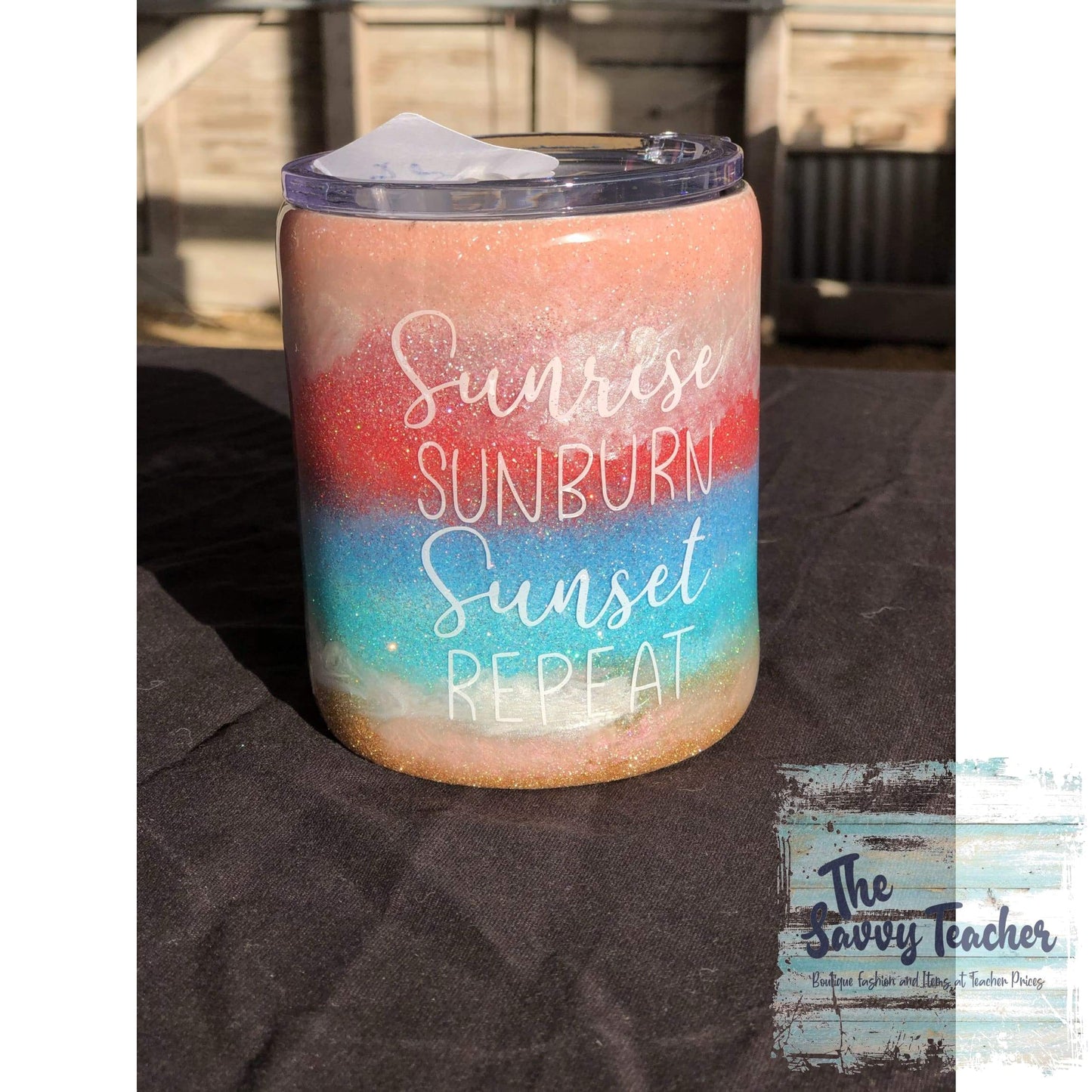 Sunrise sunburn sunset repeat - Tumblers