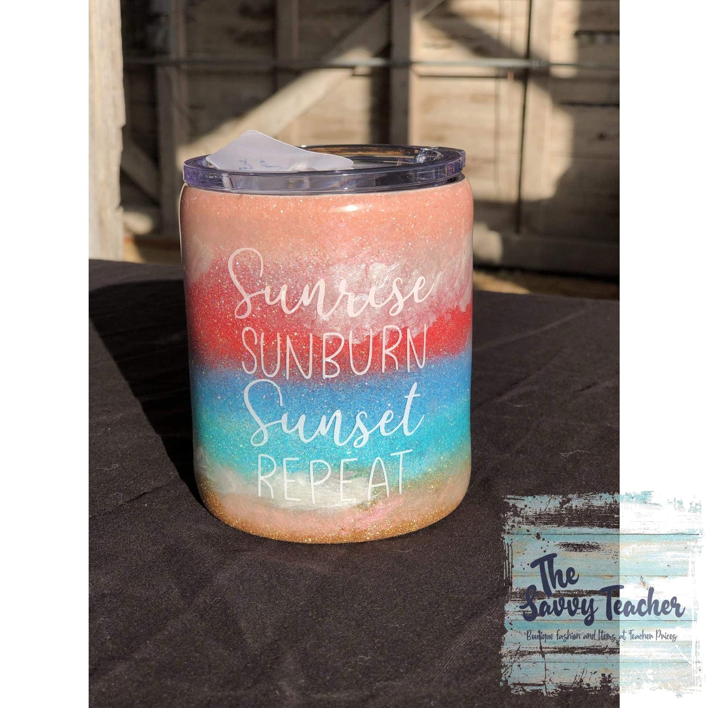 Sunrise sunburn sunset repeat - Tumblers