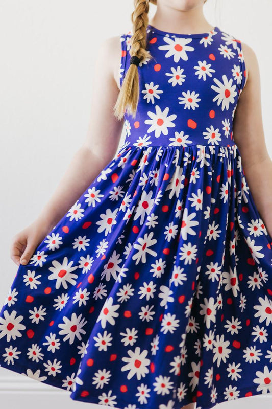 Blue Daisy Tank Dress