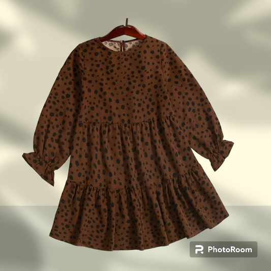Brown Cheetah Print Dress