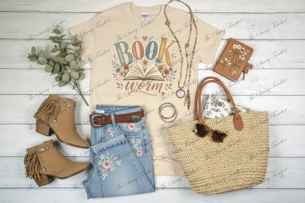 Boho Bookworm - small - t-shirt