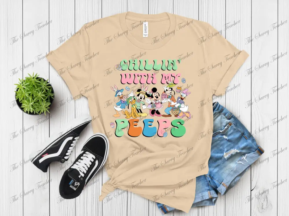 Chillin’ With My Peeps Mickey Friends - t-shirt