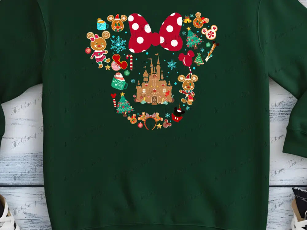 Christmas Mickey or Minnie Head - Newborn / sweatshirt - t-shirt