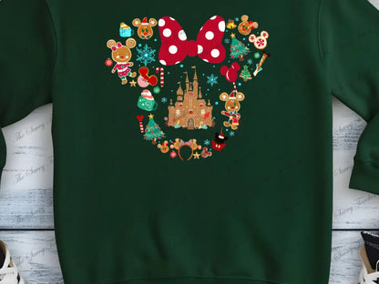 Christmas Mickey or Minnie Head - Newborn / sweatshirt - t-shirt