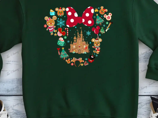 Christmas Mickey or Minnie Head - Newborn / sweatshirt - t-shirt