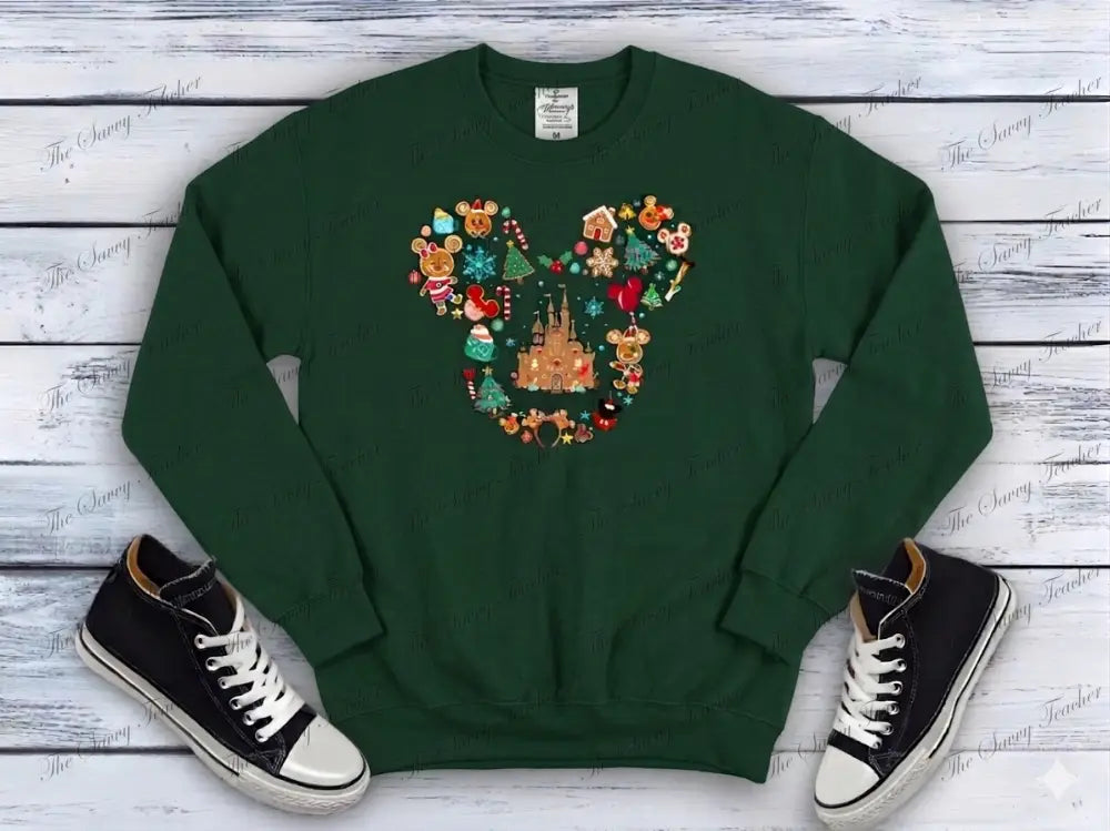 Christmas Mickey or Minnie Head - t-shirt