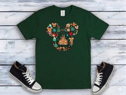 Christmas Mickey or Minnie Head - t-shirt