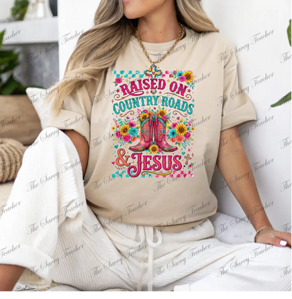 Country Roads and Jesus - t-shirt
