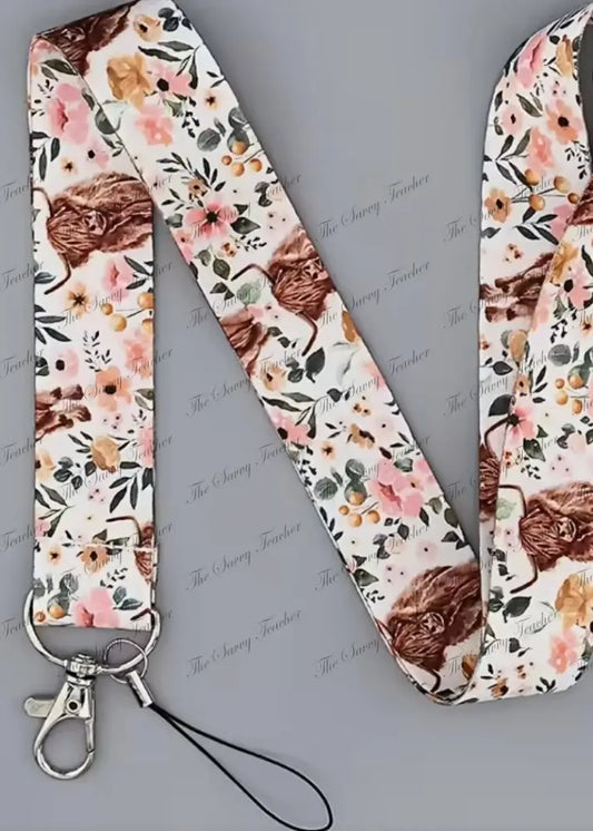 Cows and flowers phonestrap - Phone Strap