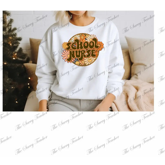 Groovy School Nurse Spirit Sweatshirt - Small - sweatshirt