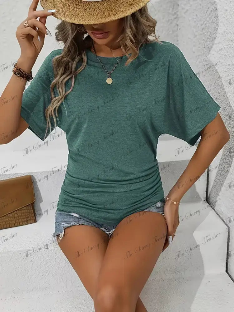Heathered Green Doleman - medium - Shirts & Tops
