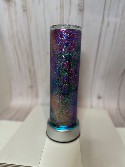 Confetti glitter tumbler 30 oz skinny with handle