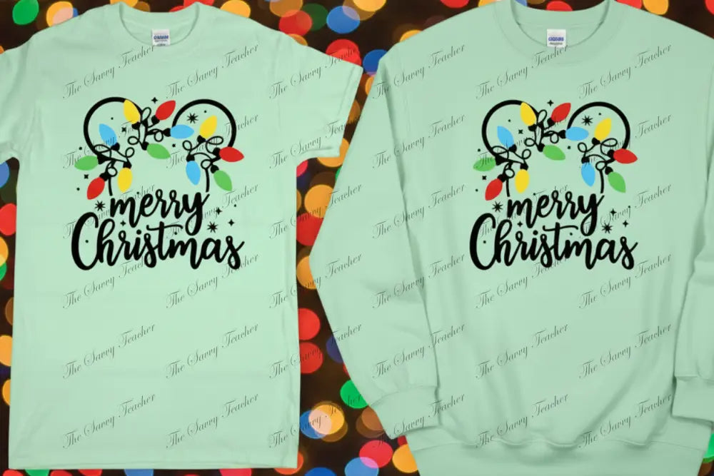 Mickey Christmas Lights - youth xs / t-shirt - sweatshirt
