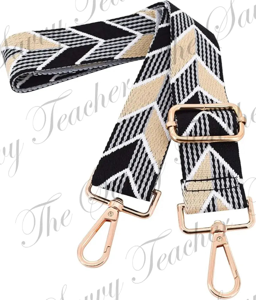 Phone Strap Tan and Black Chevron - Phone Strap