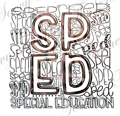 SPED Typeography Spirit Shirt - t-shirt