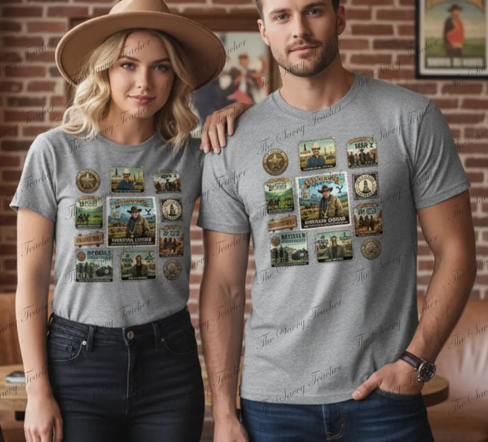 Yellowstone Stamps - Small - t-shirt