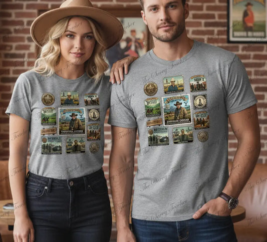 Yellowstone Stamps - Small - t-shirt