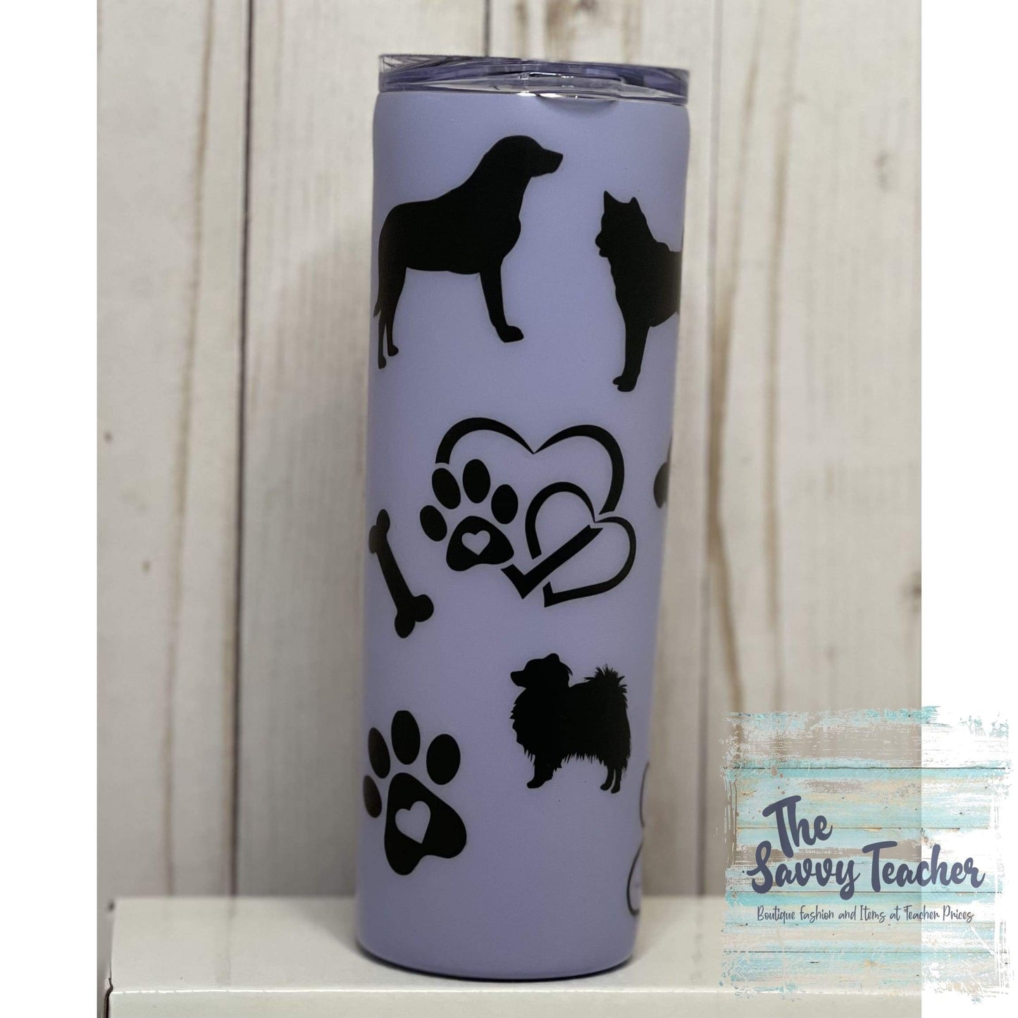 Hold my drink I need to pet the dog matte 20 oz tumbler. - 