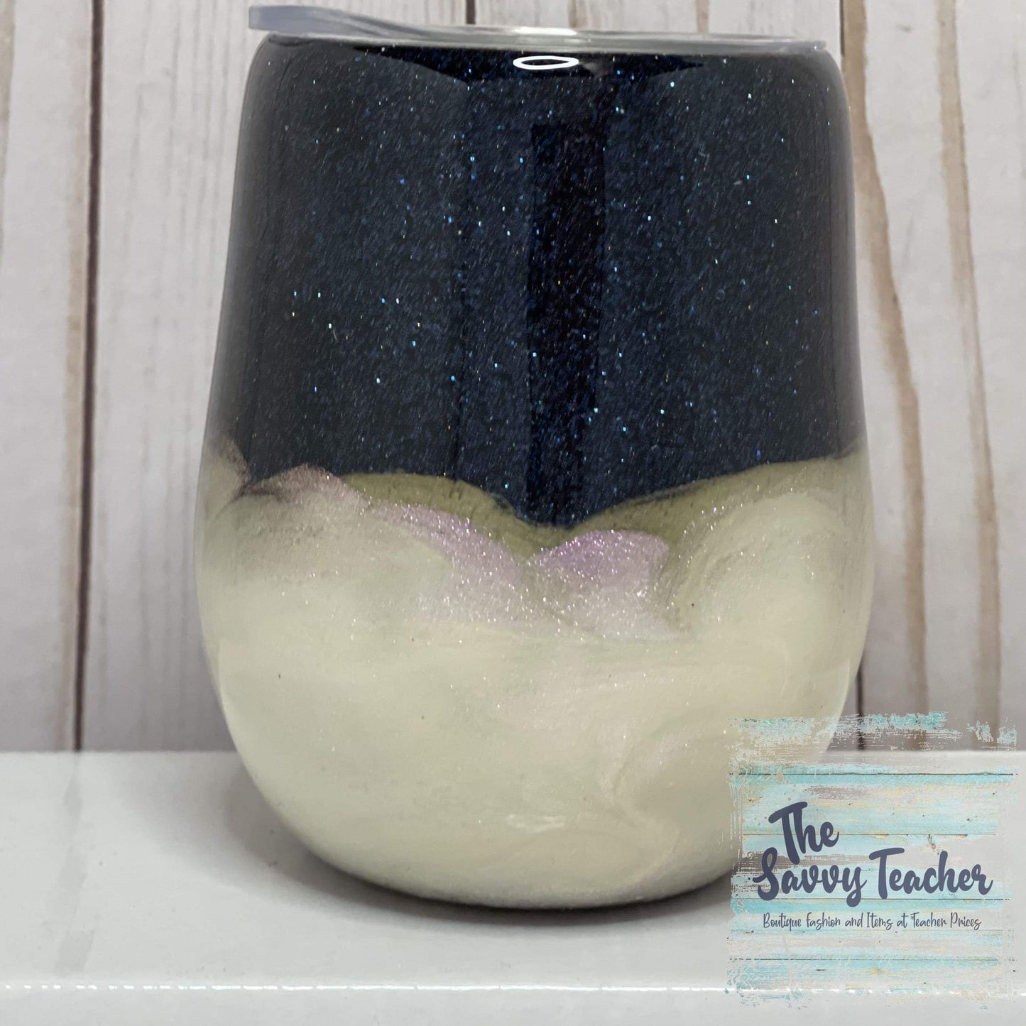 Moon above the clouds wine tumbler. - Tumblers