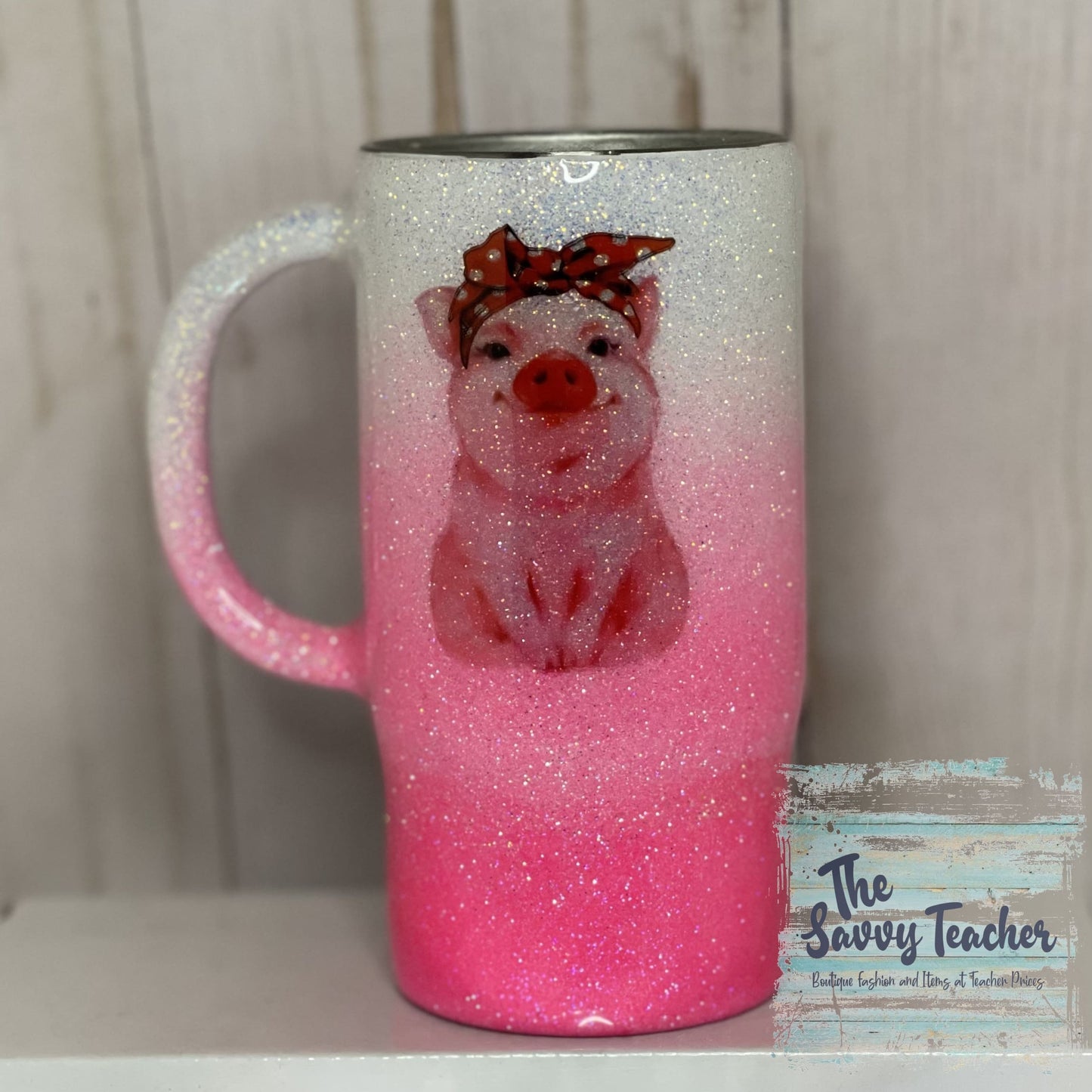 Piggy Mug with Handle - Tumbler