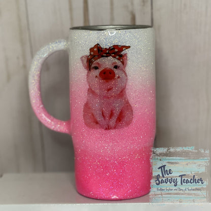 Piggy Mug with Handle - Tumbler