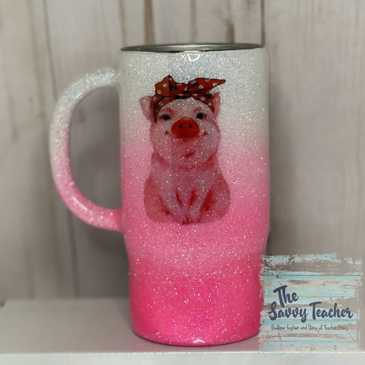 Piggy Mug with Handle - Tumbler